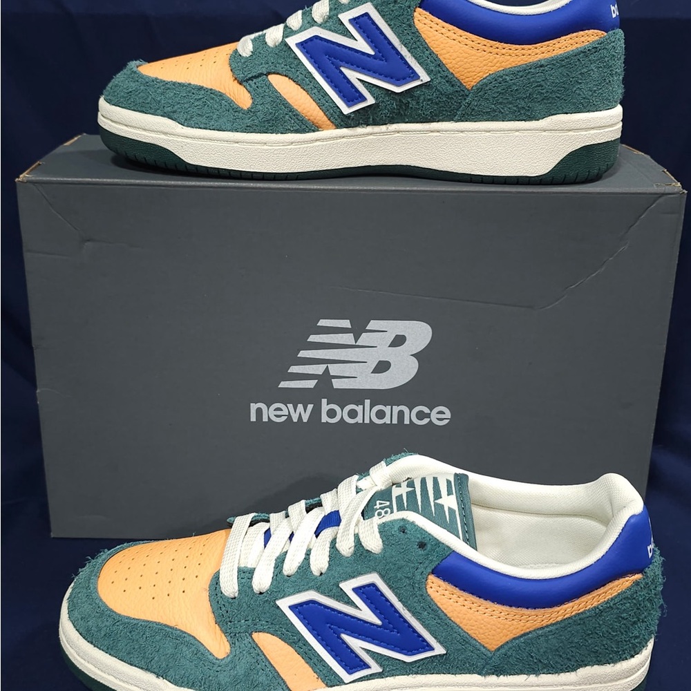New Balence 480 Spruce/Orange   Kids 6/Womens 7.5